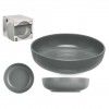 Prato Grs Sopa Cinzento Escuro 18cm Pack 6