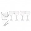 Balde Gelo Vidro 800ml + 4 Copos Gin 600ml 10.5X7.5X20cm Balde Gelo Vidro 800ml + 4 Copos Gin 600ml 10.5X7.5X20cm