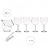 Balde Gelo Vidro 800ml + 4 Copos Gin 600ml 10.5X7.5X20cm Balde Gelo Vidro 800ml + 4 Copos Gin 600ml 10.5X7.5X20cm