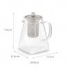 Bule com Filtro Inox 550ml 11X8.5X14cm