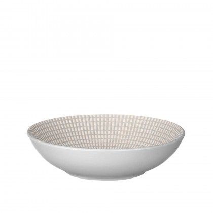 Prato Gravado Sopa Redondo Cinzento 20.5X5.4cm Pack 6