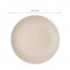 Prato Gravado Mesa Redondo Cinzento 27X3cm Pack 6