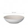 Prato Gravado Sopa Redondo Cinzento 20.5X5.4cm Pack 6