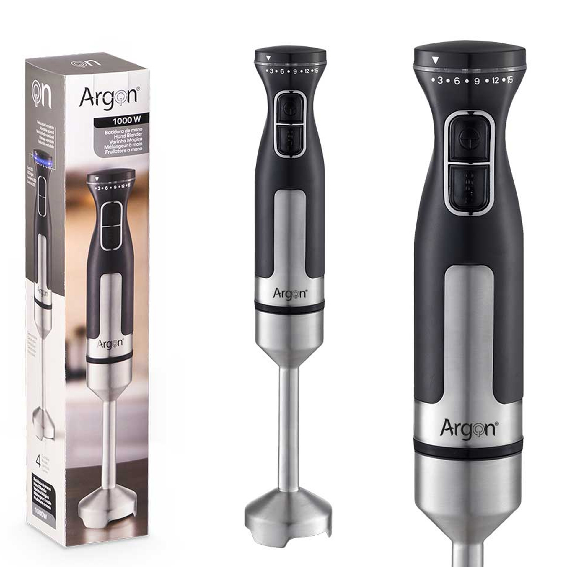 Varinha Mágica Argon Preta 1000W 6.7X38cm