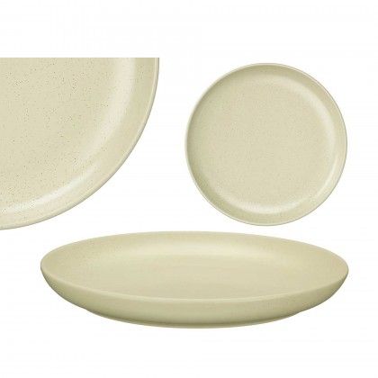 Prato Cermica Sobremesa Redondo Verde Claro 20cm Pack 6
