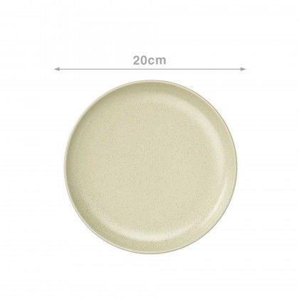 Prato Cermica Sobremesa Redondo Verde Claro 20cm Pack 6