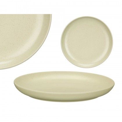 Prato Cermica Raso Redondo Verde Claro 26cm Pack 6