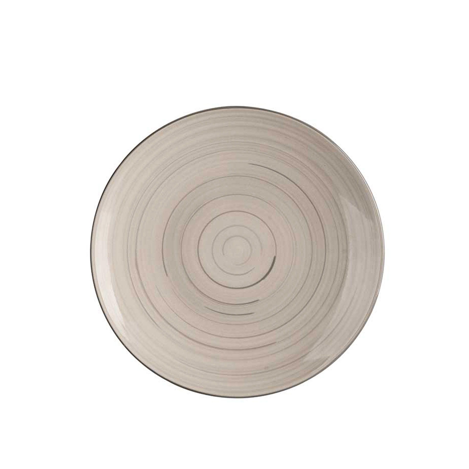 Prato Espiral Sobremesa Redondo Cinzento 19X2cm Pack 6