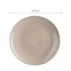 Prato Espiral Raso Redondo Cinzento 27X3cm Pack 6