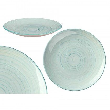 Prato Espiral Raso Redondo Azul 27X3cm Pack 6 Prato Espiral Raso Redondo Azul 27X3cm Pack 6