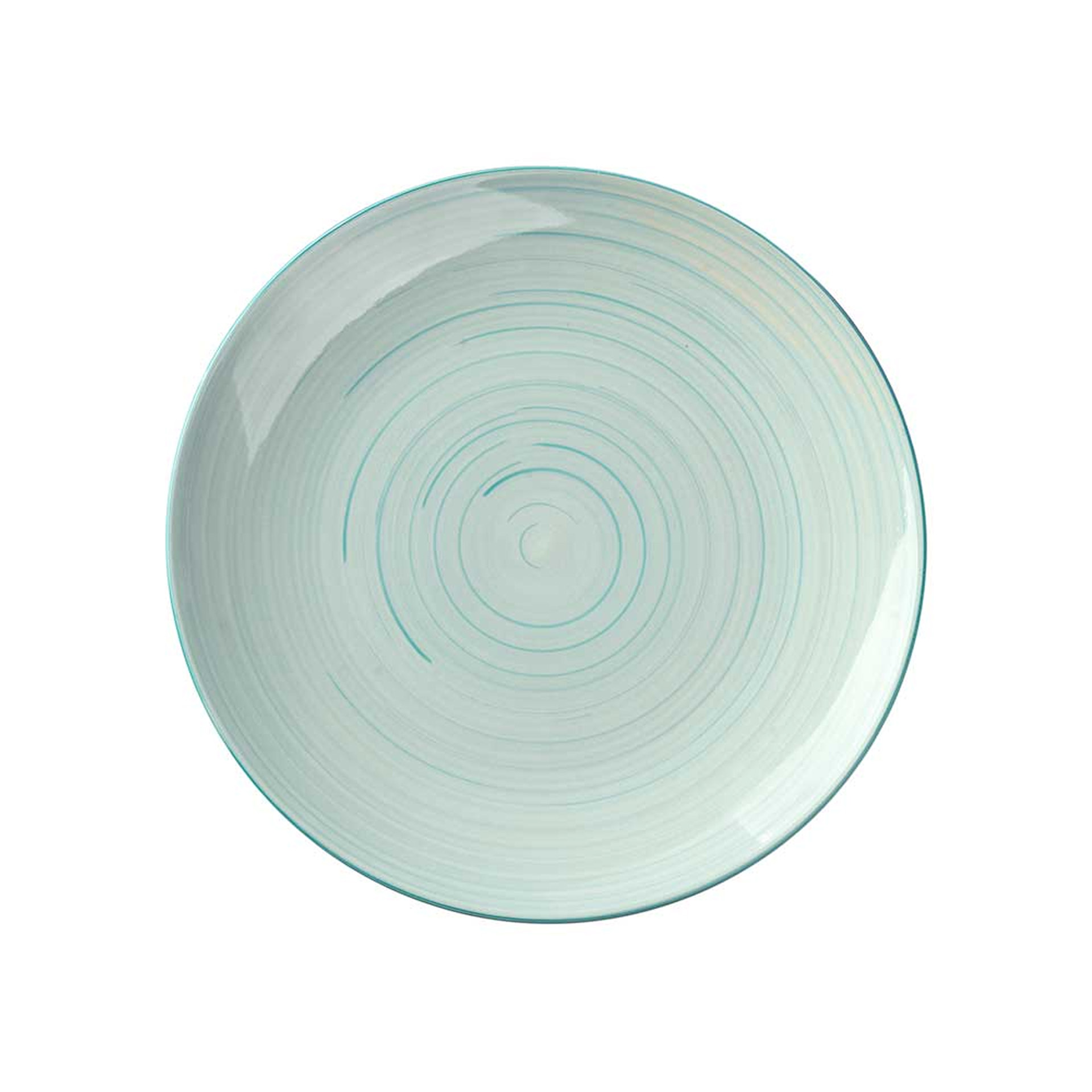 Prato Espiral Raso Redondo Azul 27X3cm Pack 6