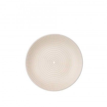 Prato Gravado Sobremesa Redondo Cinzento 20.5X2.7cm Pack 6