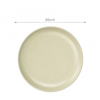 Prato Cermica Raso Redondo Verde Claro 26cm Pack 6