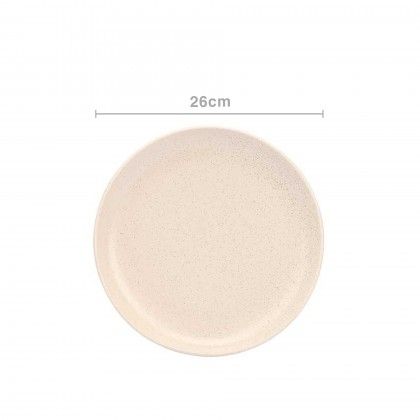 Prato Cer�mica Raso Redondo Creme 26cm Pack 6