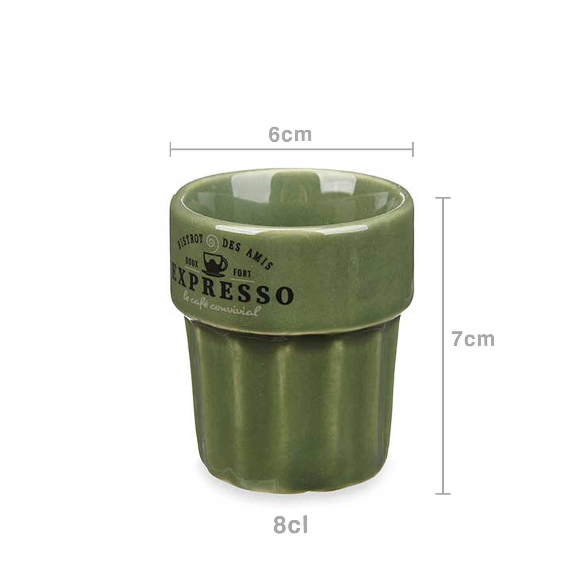 Copo Café Expresso Cor Sortida 80ml 6X7cm