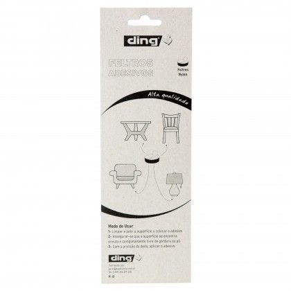 Feltro Adesivo Quadrado Branco 40X40X3mm Pack 12