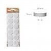 Feltro Adesivo Redondo Branco 40X3mm Pack 12