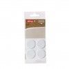 Feltro Adesivo Redondo Branco 35X2.5mm Pack 4