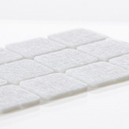Feltro Adesivo Quadrado Branco 30X30X2.5mm Pack 6