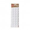 Feltro Adesivo Redondo Branco 28X3mm Pack 24
