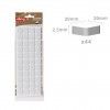 Feltro Adesivo Quadrado Branco 20X20X3mm Pack 44