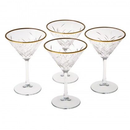 Copo Cocktail Timeless Golden Touch 230ml 11.6X17.2cm Pack 4