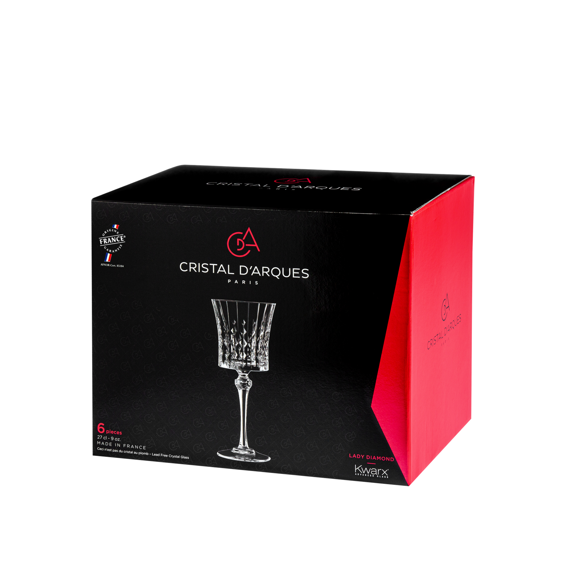 Copo com Pé Lady Diamond 27cl Pack 6