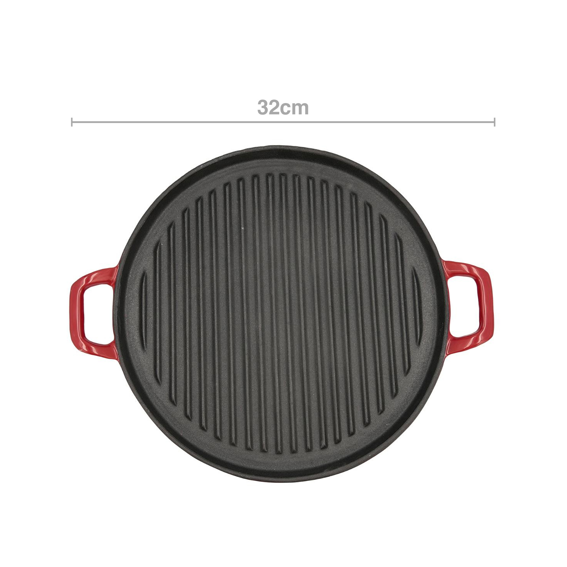 Grelhador Ferro Esmalte Redondo 32cm