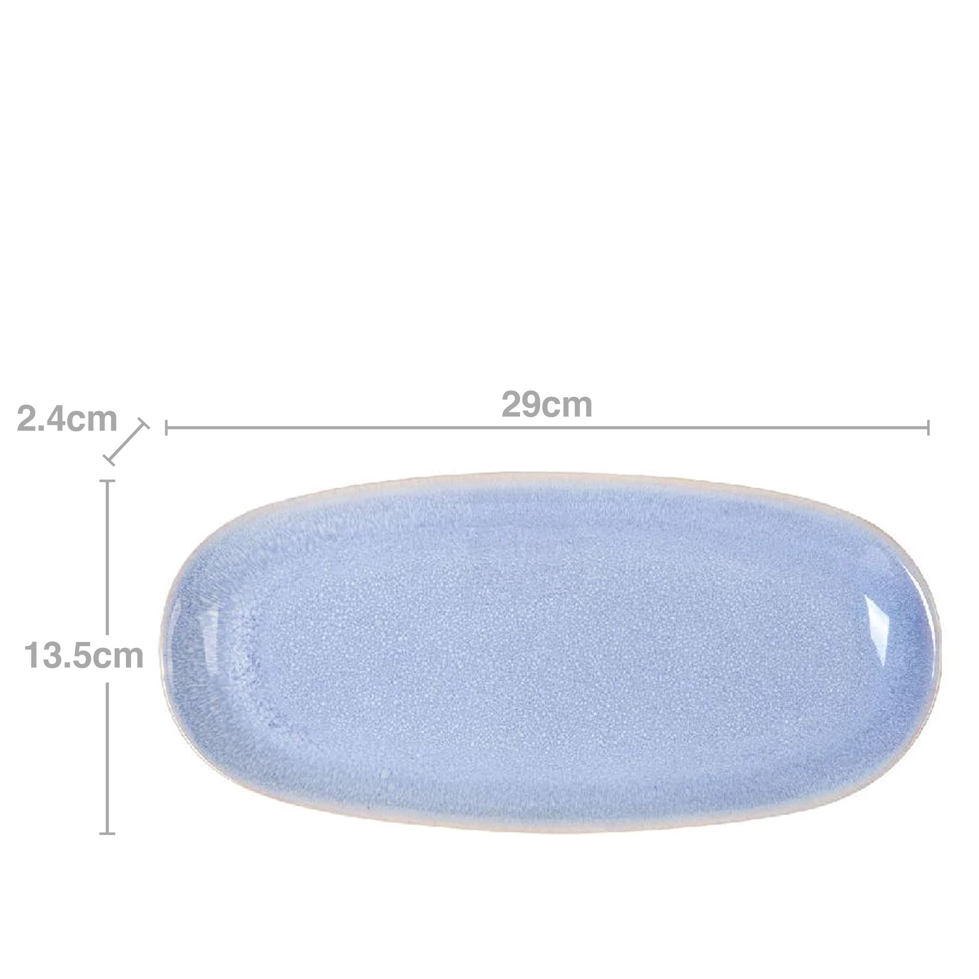 Travessa Macarella Oval Azul 29X13.5X2.4cm