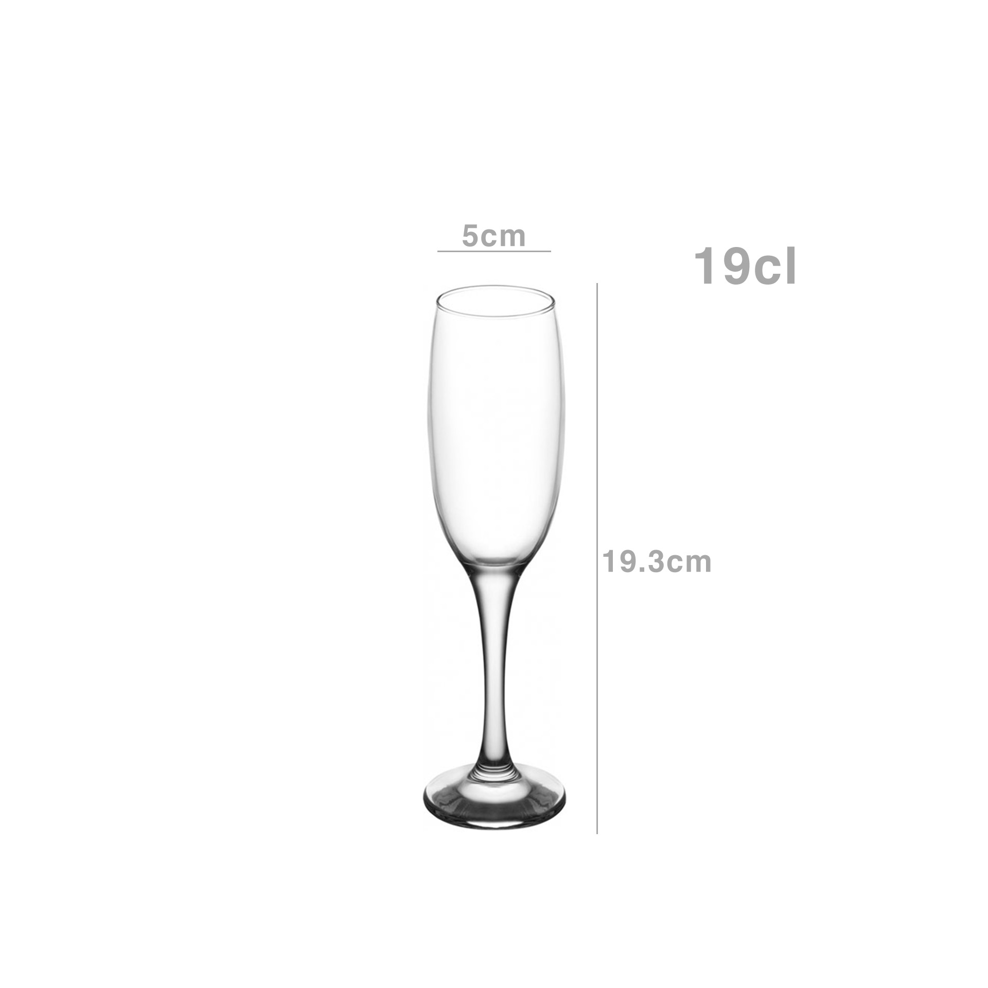 Copo Flute Misket 19cl Pack 6