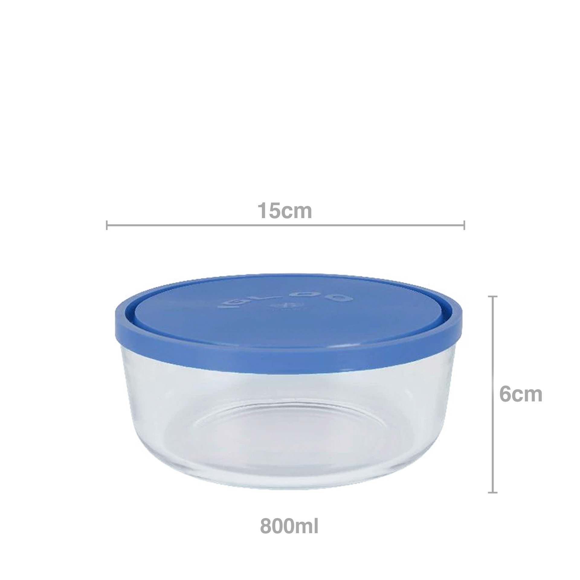 Caixa Hermética Vidro Igloo Redondo 800ml 15X6cm