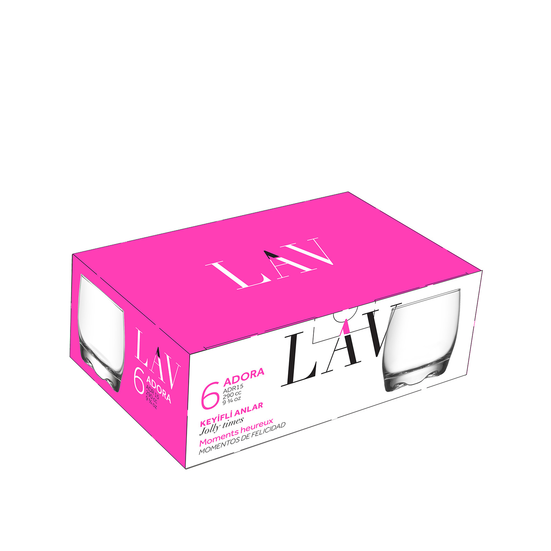 Copo sem Pé Adora 29cl Pack 6