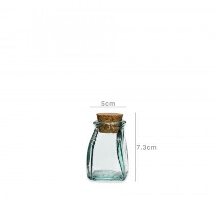Frasco com Rolha Cortia Mini 5X7.3cm