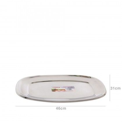 Travessa Inox Retangular 46X31CM