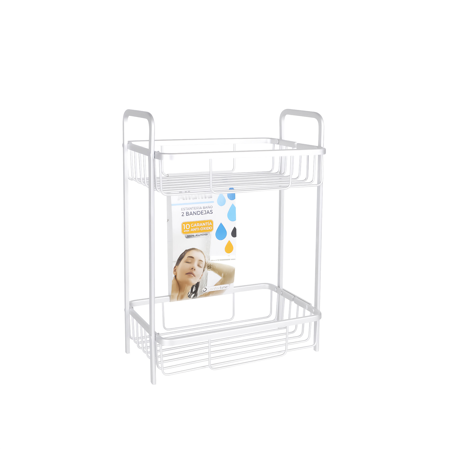 Organizador Wc Alluma com 2 Prateleiras 29X18X40cm