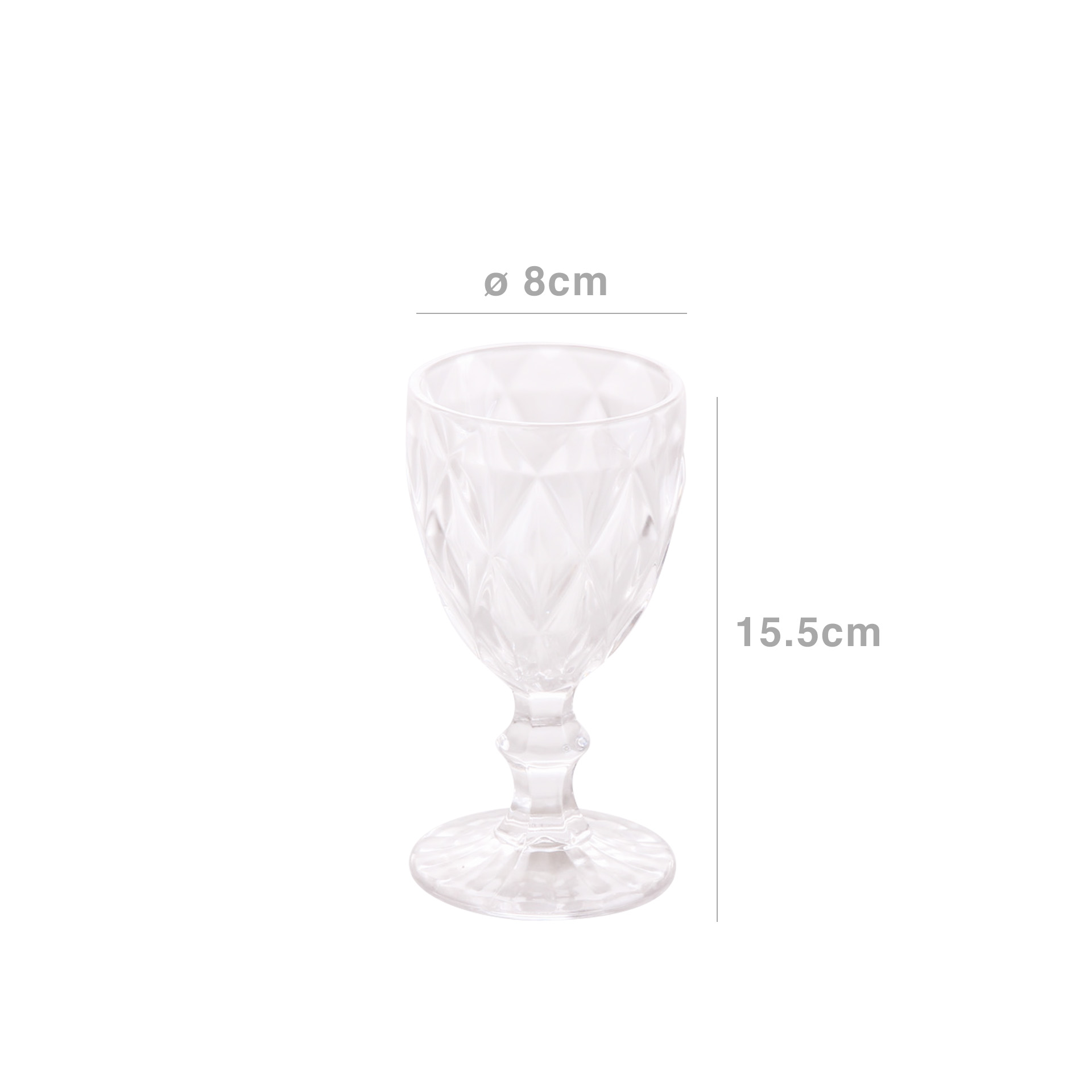 Copo Syros Transparente 25cl 8X15.5cm Pack 6