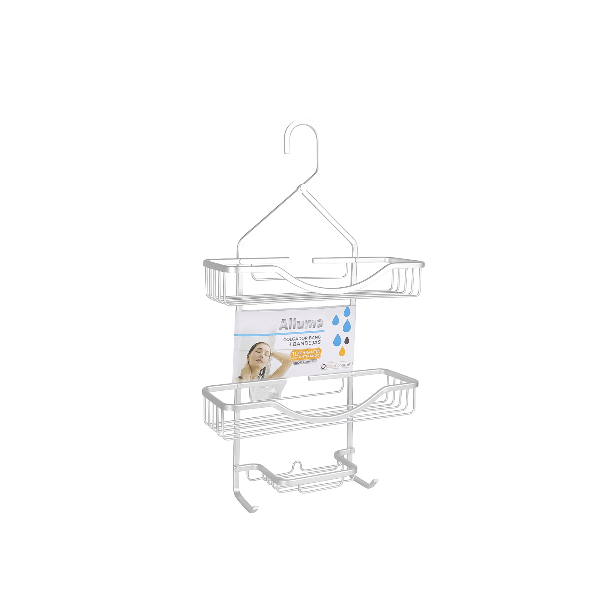 Organizador Banho Alluma 3 Bandejas 35.6X12X63.5cm