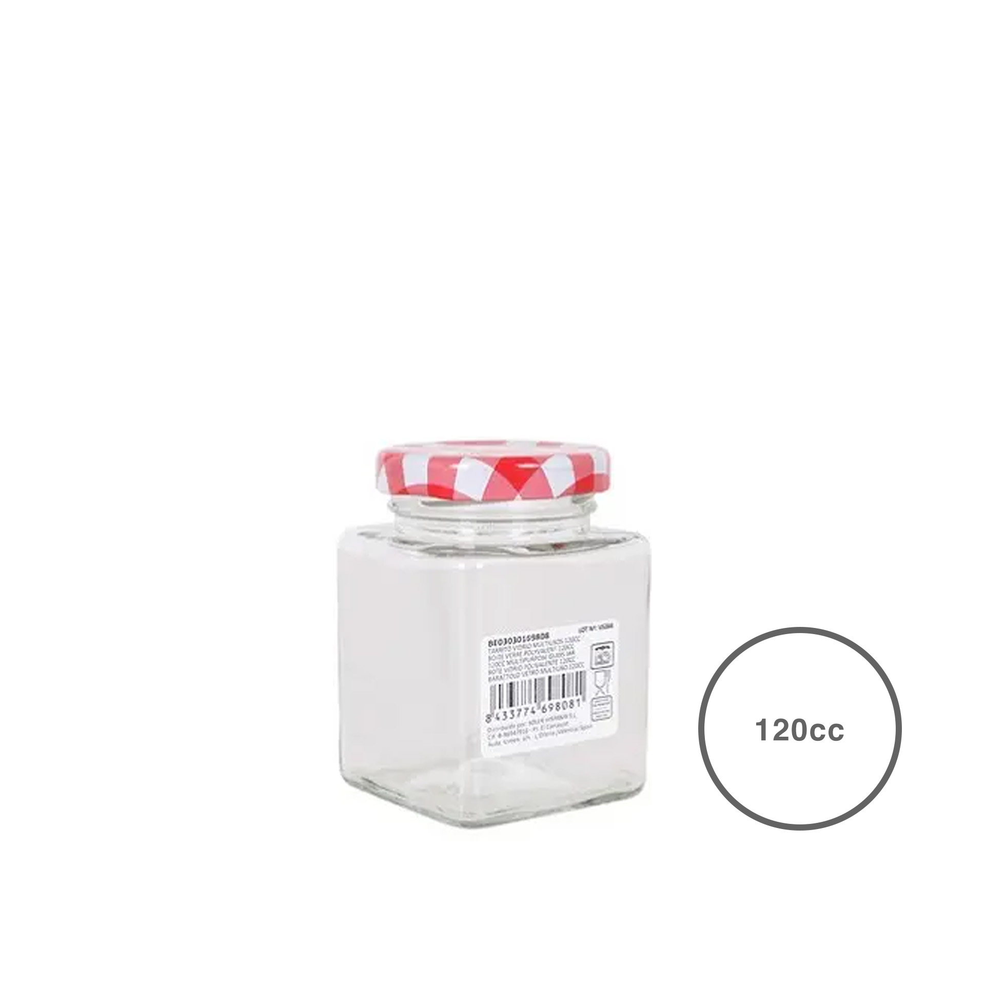 Frasco Hermético com Tampa Rosca Xadrez 0.120ml