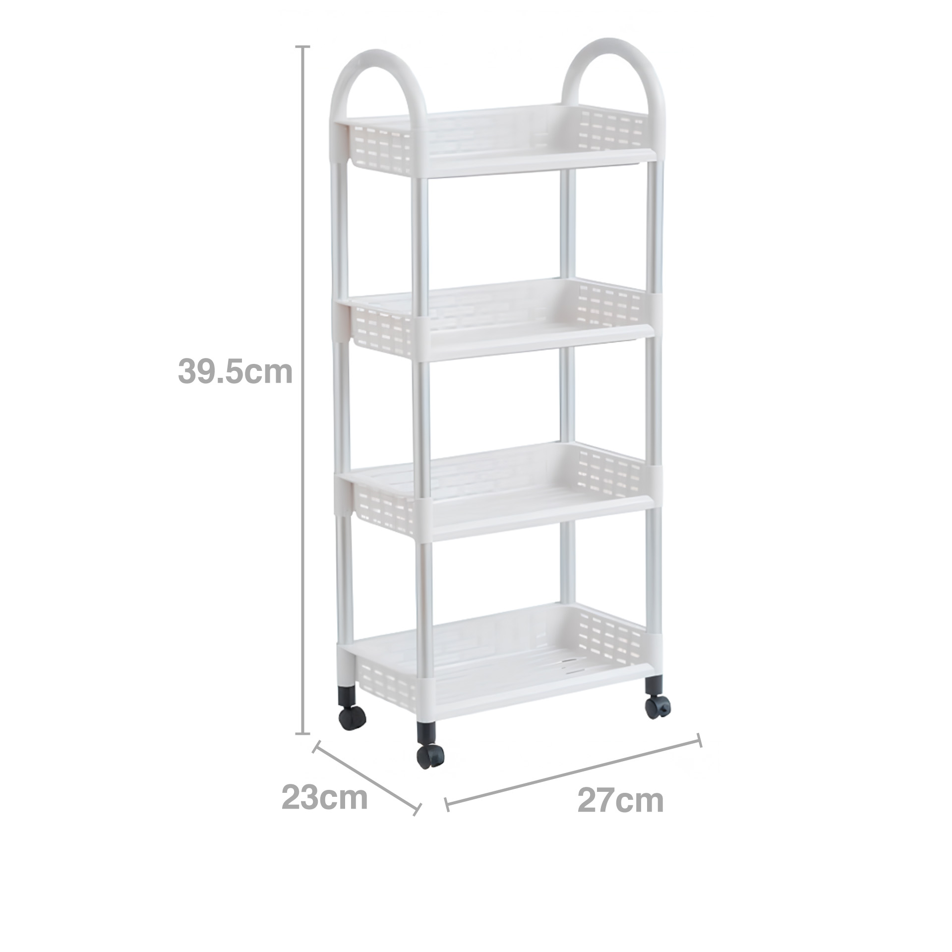 Cesto Organizador Empilhável com Asas Preto 39.5X27X23cm