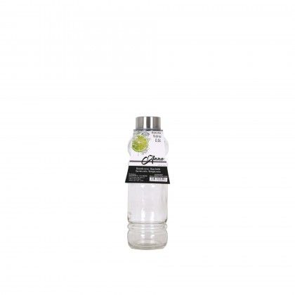Garrafa Vidro Anna Tampa Metal 0.5L