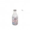 Garrafa Vidro Anna Tampa Metal 1L