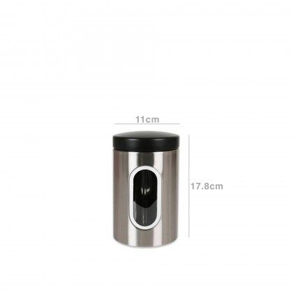 Frasco Cozinha Vidro e Inox 11X17.8cm