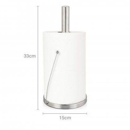 Porta Rolo Cozinha Inox com Fixador 15X33cm