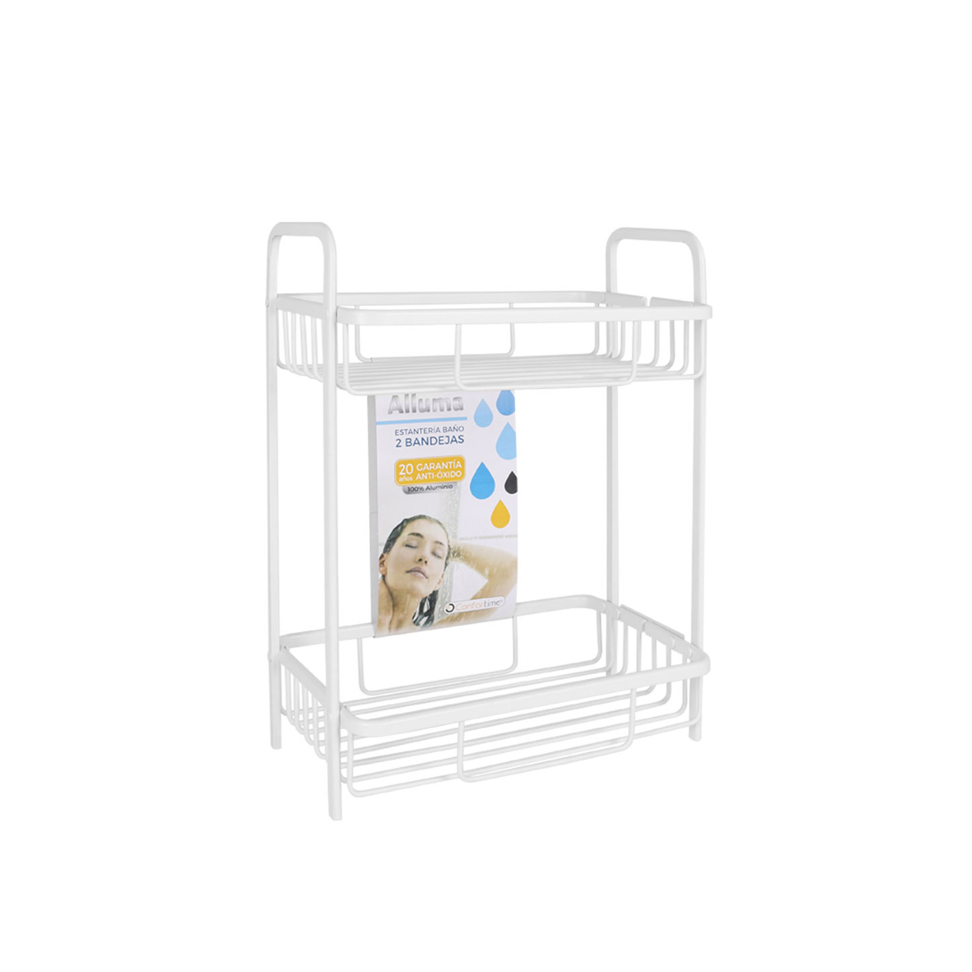 Suporte Banho Alluwhite 2 Bandejas 29X18X40cm