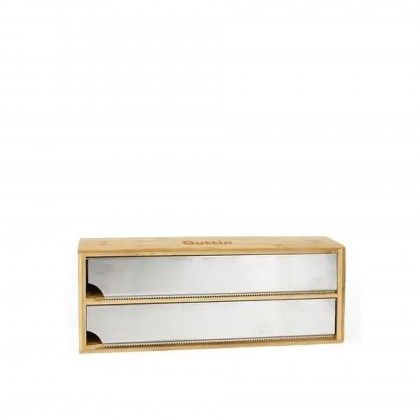 Dispensador Bambu Duplo Filme / Alumnio 33.5X13X5.5cm