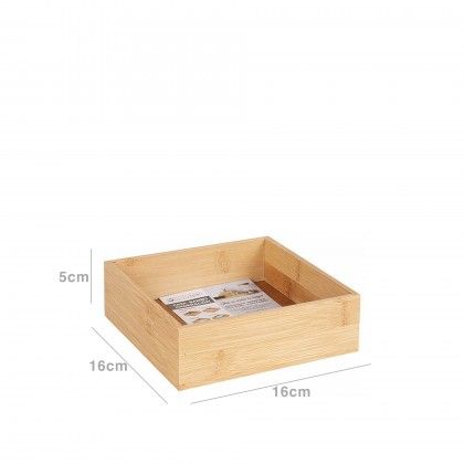 Caixa Multiusos Bambu 16X16X5cm