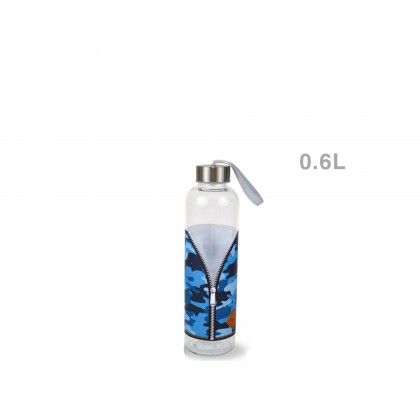 Garrafa Vidro Anna Tampa Metal 600ML