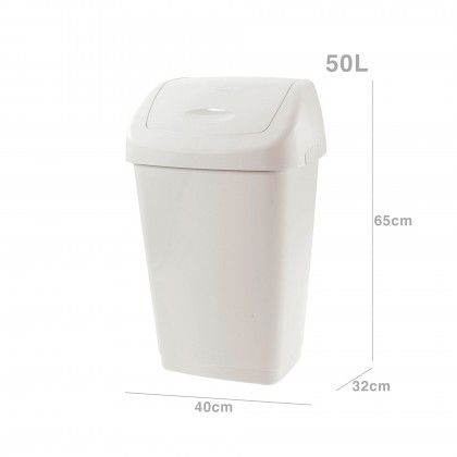 Balde Plástico com Tampa Basculante 50L 40X32X65CM Balde Plástico com Tampa Basculante 50L 40X32X65CM