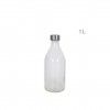 Garrafa Vidro Tampa Metal Round Anna 1L