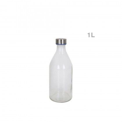 Garrafa Vidro Tampa Metal Round Anna 1L